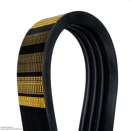 Narrow Wrapped Banded V-Belt, 3V Profile, 12 Ribs,67 Effective Length
